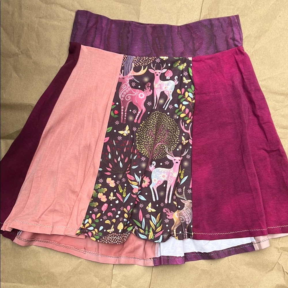 Colorful Deer Print Skirt